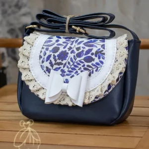 کیف گیپوردار طرحدار سرمه‌ای