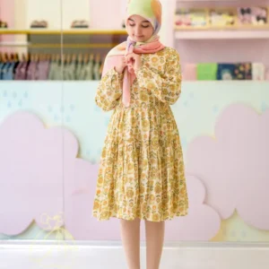 پیراهن مدل سندس گل زرد