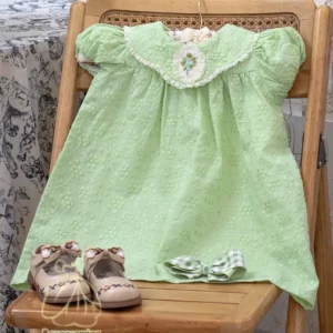 پیراهن مدل گل پری سبز